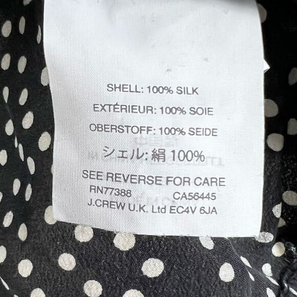 J. Crew Black and White Polka Dot Blouse - Picture 5 of 5